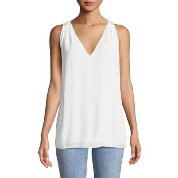 Haute Hippie Stolen Glances V-Neck Sleeveless Top Small - Picture 2 of 6